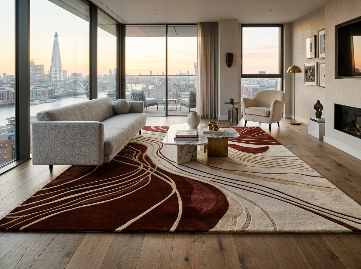 Contemporary Sculpted Hand Tufted Area Rug